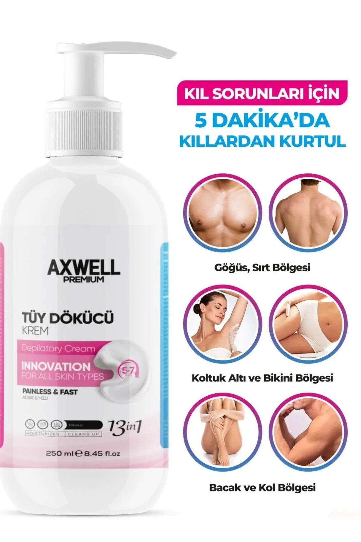 13 in 1 Tüy Dökücü Bakım Kremi  250 ML 13 in 1 Tüy Dökücü Bakım Kremi  250 ML