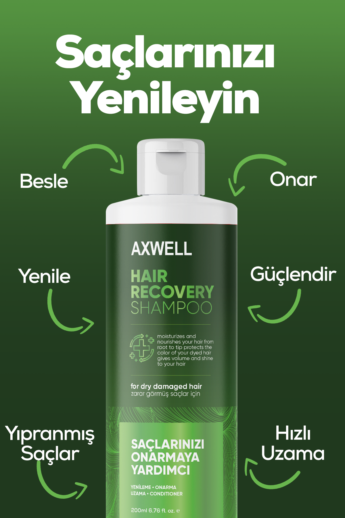 Axwell Recovery Sedefli Şampuan 200 ml Axwell Recovery Sedefli Şampuan 200 ml