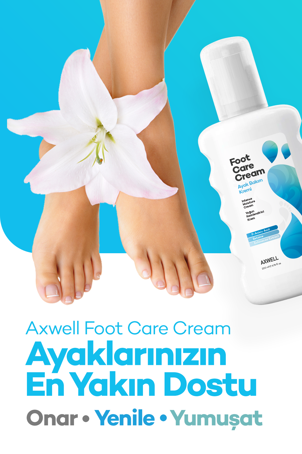 Axwell Ayak Bakım Kremi 200 ml Axwell Ayak Bakım Kremi 200 ml