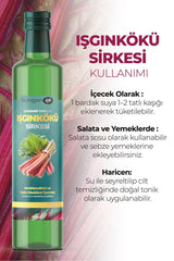Işkın Kökü Sirkesi Rhubarb Vinegar 500 ml - Doğal Fermantasyon
