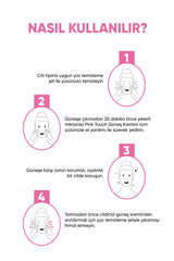 Pink Touch Anında Ton Eşitleyici Onarıcı Nemlendirici Pembe Yüz Güneş Kremi Spf50 50 ML