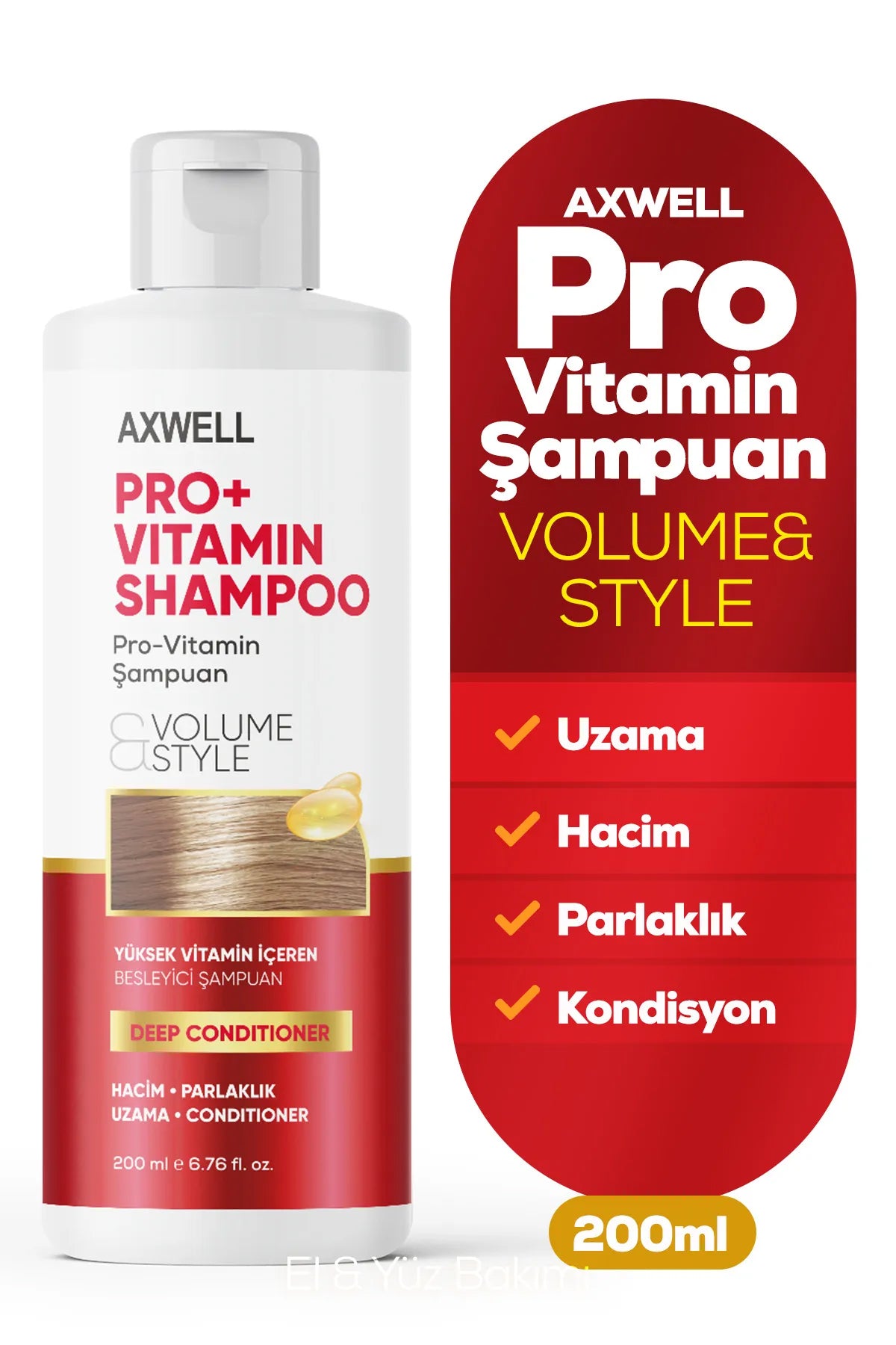 Axwell Pro+ Vitamin Şampuan Volume Style 200 ml Axwell Pro+ Vitamin Şampuan Volume Style 200 ml