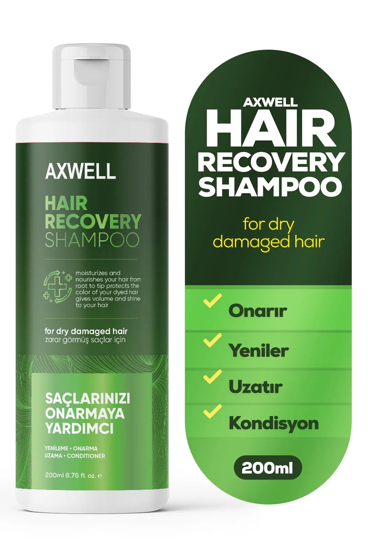 Axwell Recovery Sedefli Şampuan 200 ml Axwell Recovery Sedefli Şampuan 200 ml