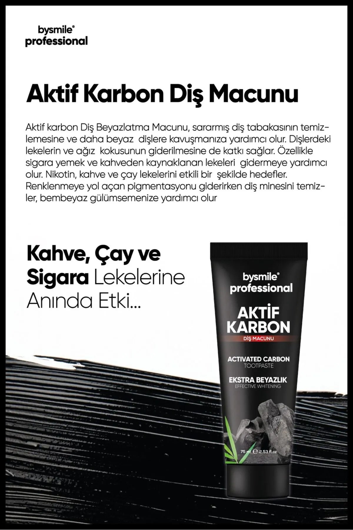Aktif Karbon Diş Macunu 75 ML Aktif Karbon Diş Macunu 75 ML