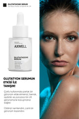Axwell Glutatyon Serum 30 ml, Cilt Aydınlatıcı, Nemlendirici Etkili, Hassas Ciltlere Uygun