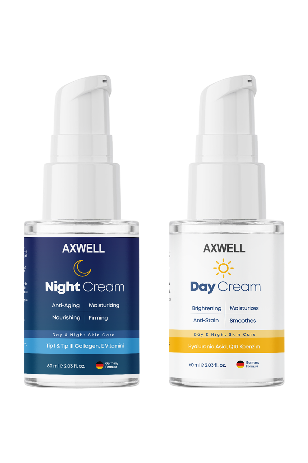 AXWELL Koenzim Ve Kolajen İçerikli Gece & Gündüz Bakım Kremi Seti AXWELL Koenzim Ve Kolajen İçerikli Gece & Gündüz Bakım Kremi Seti