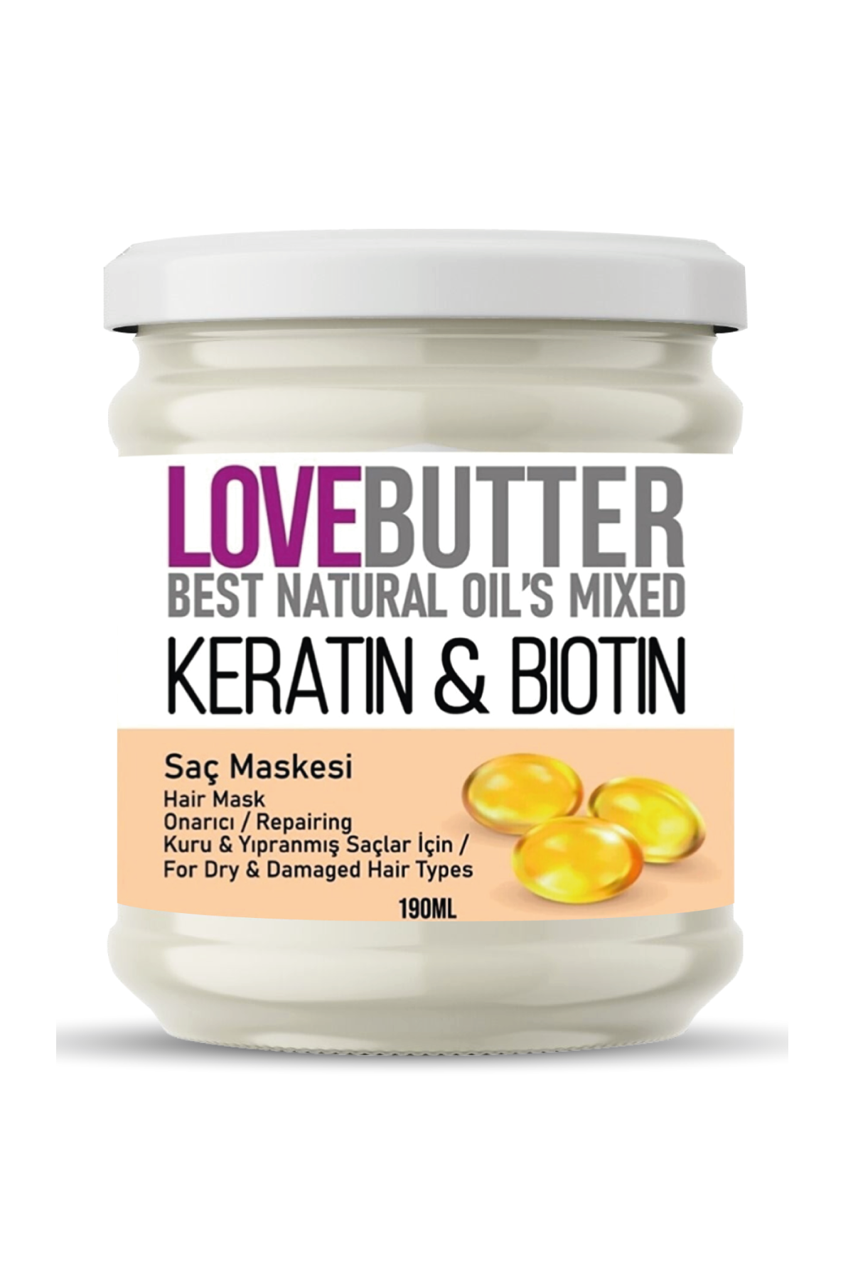 LoveButter Keratin & Biotin Saç Maskesi 190 ml LoveButter Keratin & Biotin Saç Maskesi 190 ml