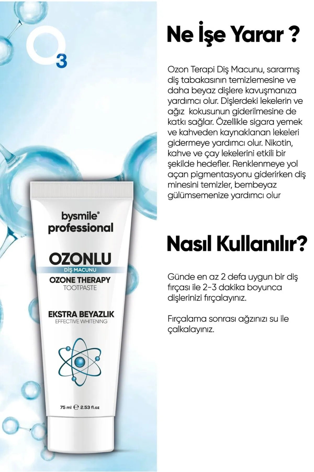 Ozonlu Diş Macunu 75 ML Ozonlu Diş Macunu 75 ML