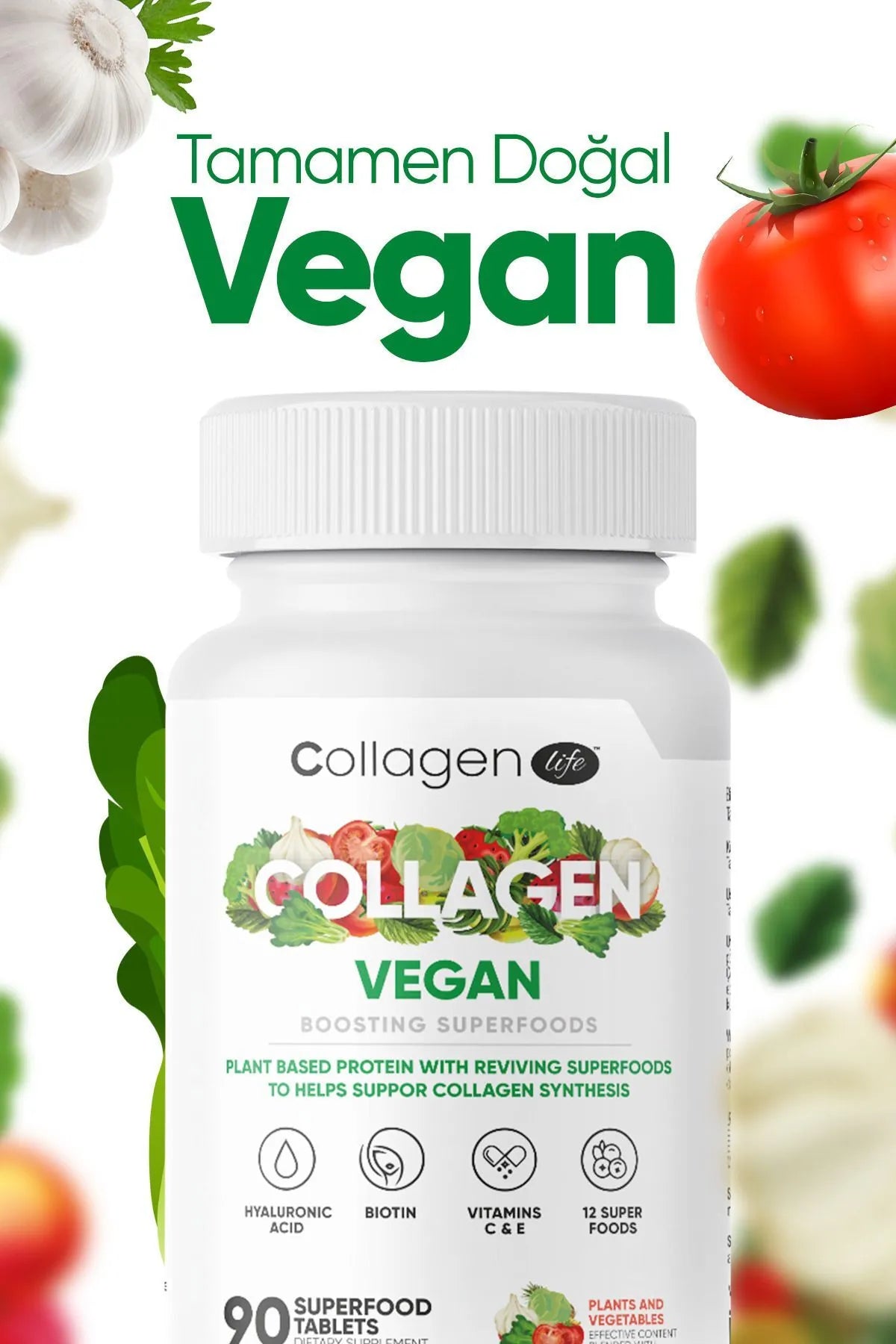 CollagenLife Vegan Kolajen 90 Tablet CollagenLife Vegan Kolajen 90 Tablet