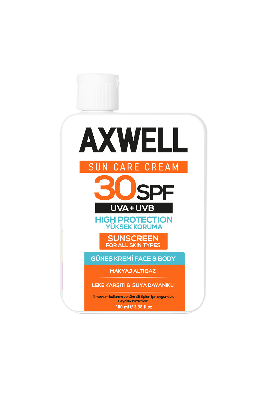 Axwell Güneş Kremi 30 SPF+100 ml Axwell Güneş Kremi 30 SPF+100 ml