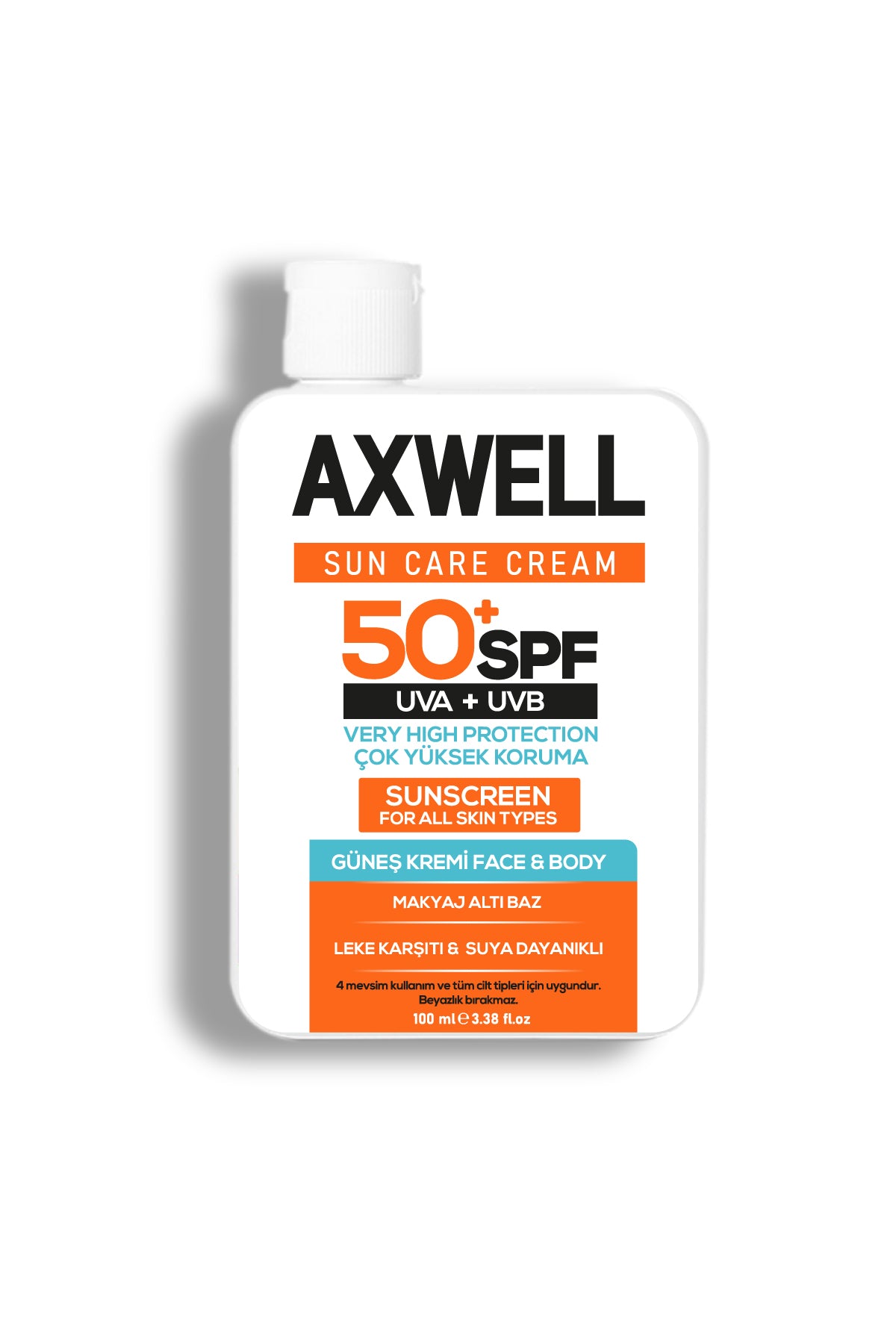 SPF 50+ Leke Karşıtı Nemlendirici Yüksek Koruma Güneş Kremi 100 ML