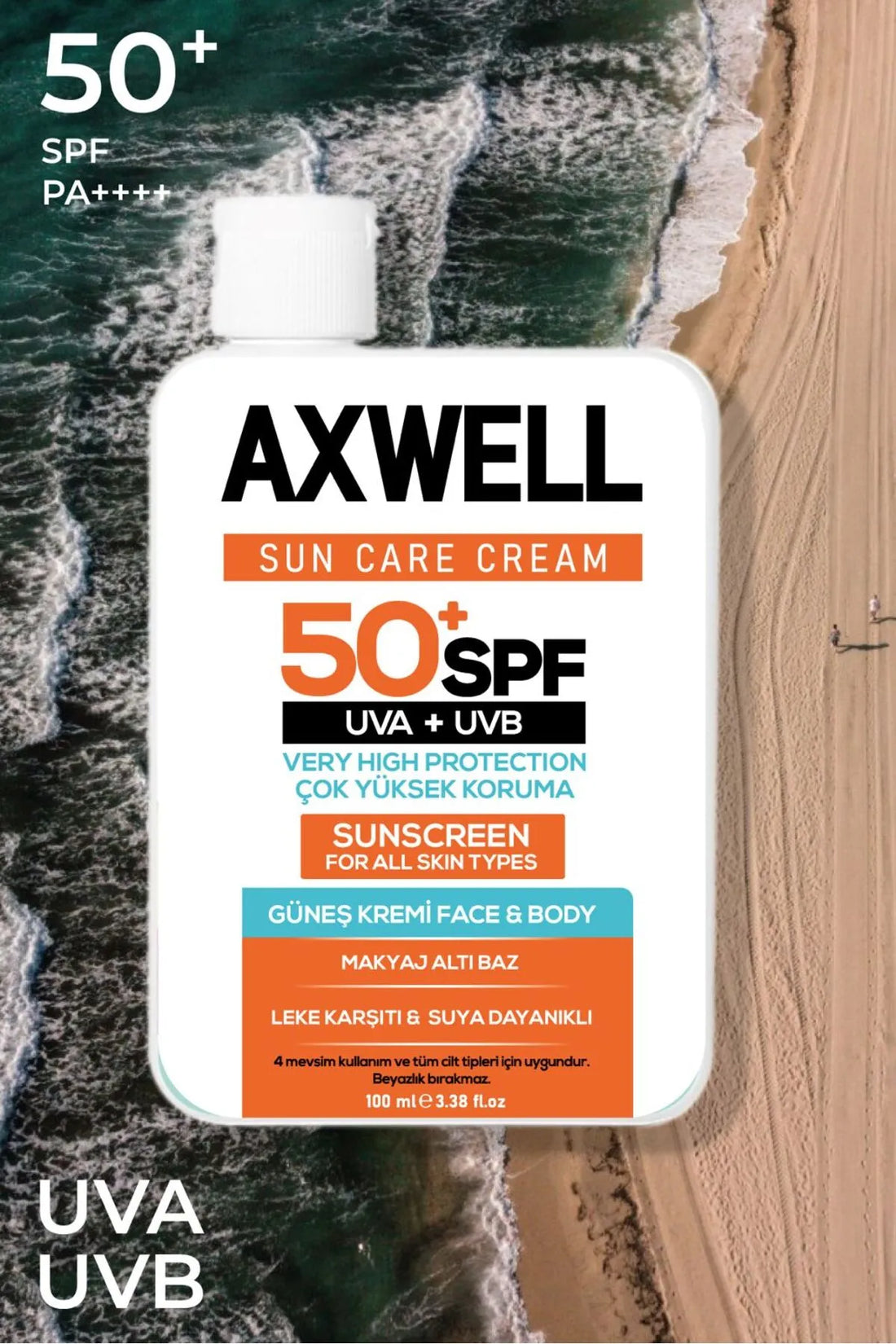 SPF 50+ Leke Karşıtı Nemlendirici Yüksek Koruma Güneş Kremi 100 ML