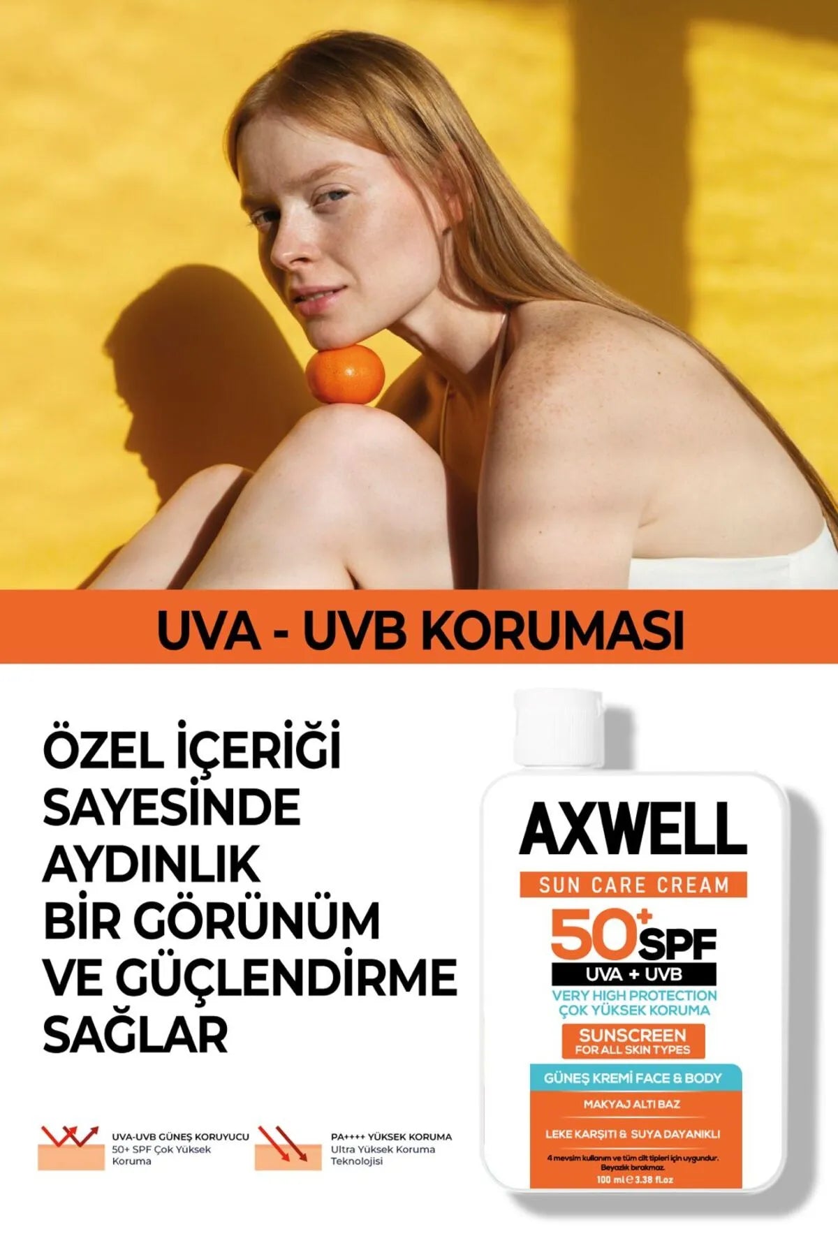 Axwell Güneş Kremi 30 SPF+100 ml
