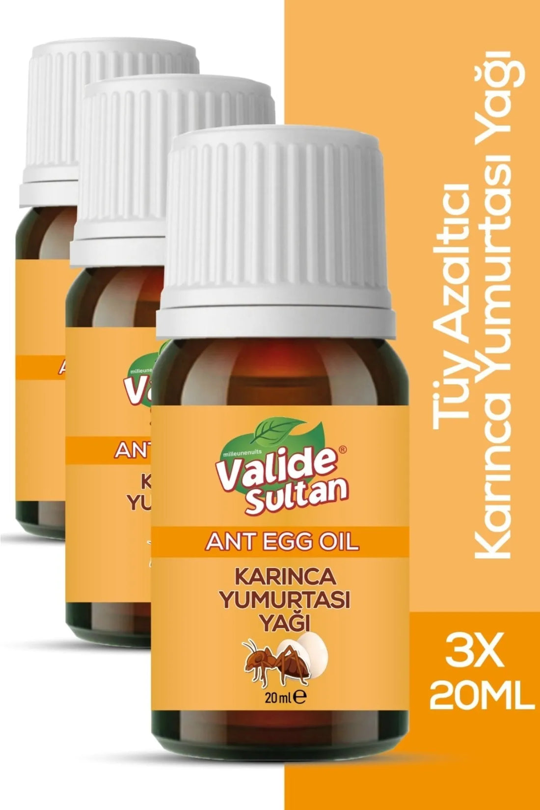 Milleunenuits Valide Sultan Tüy Azaltıcı Karınca Yumurtası Yağı 20 ml x 3