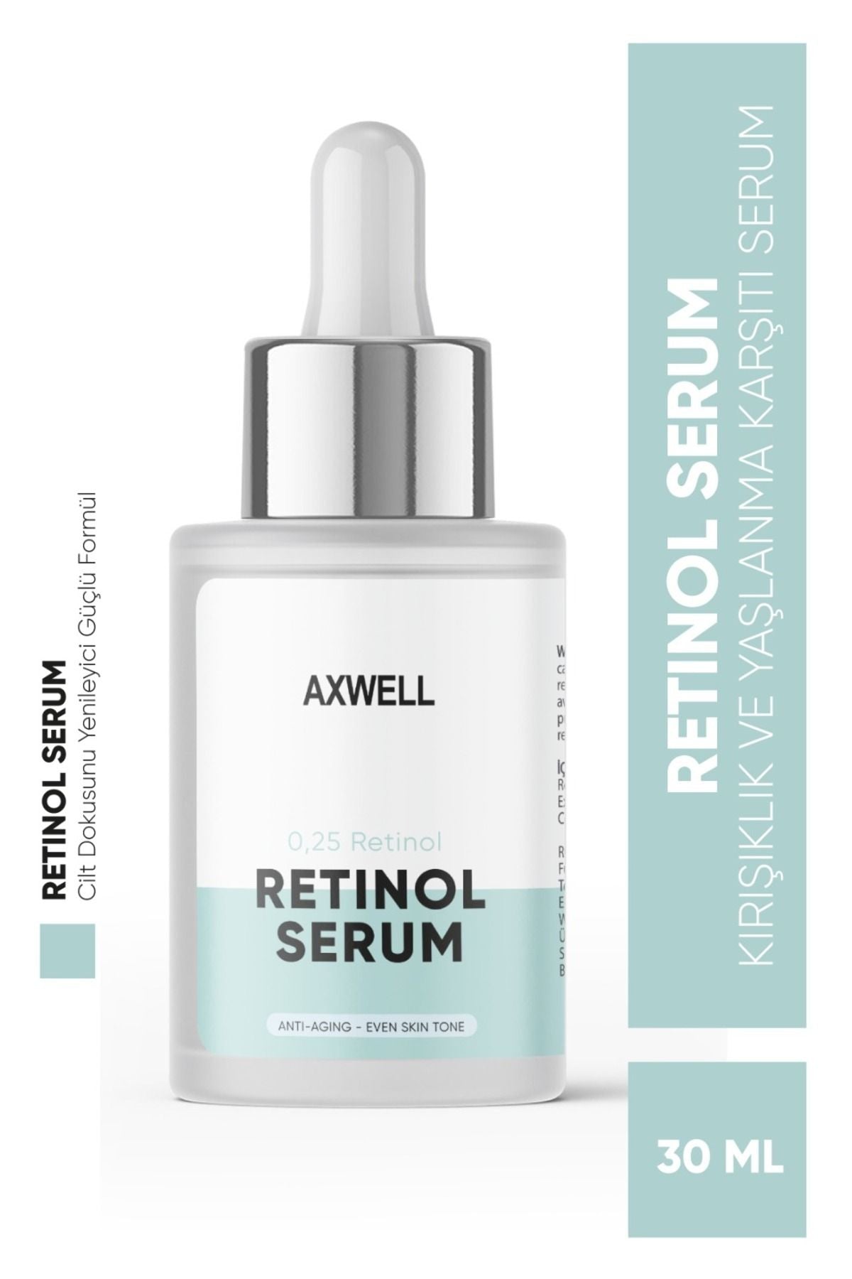 AXWELL Kırışıklık Karşıtı, Onarıcı ve Aydınlatıcı Retinol Serum 30 ML