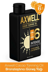 AXWELL Cacao Tanning Oil Bronzlaştırıcı Güneş Yağı Spf 6