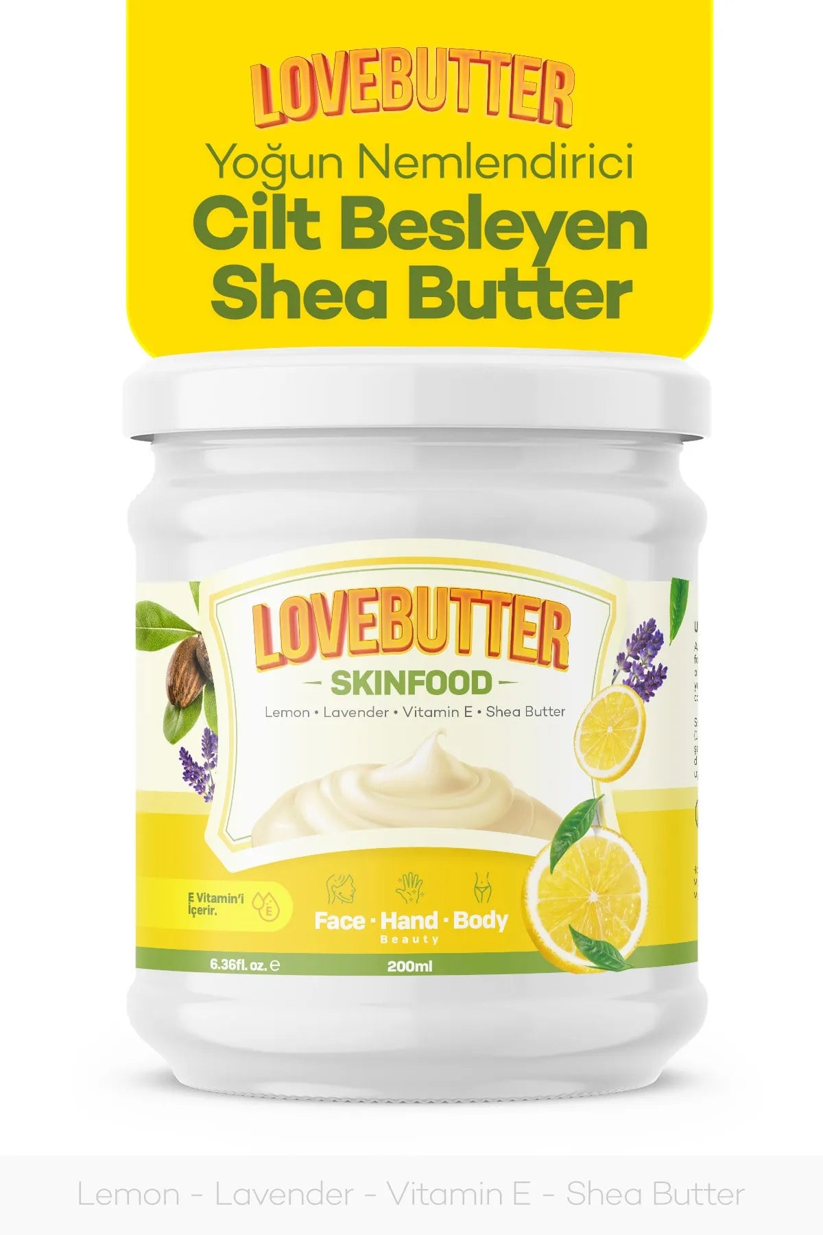 LOVE BUTTER Yüz & El & Vücut Yoğun Nemlendirici Besleyici Krem Skin Food