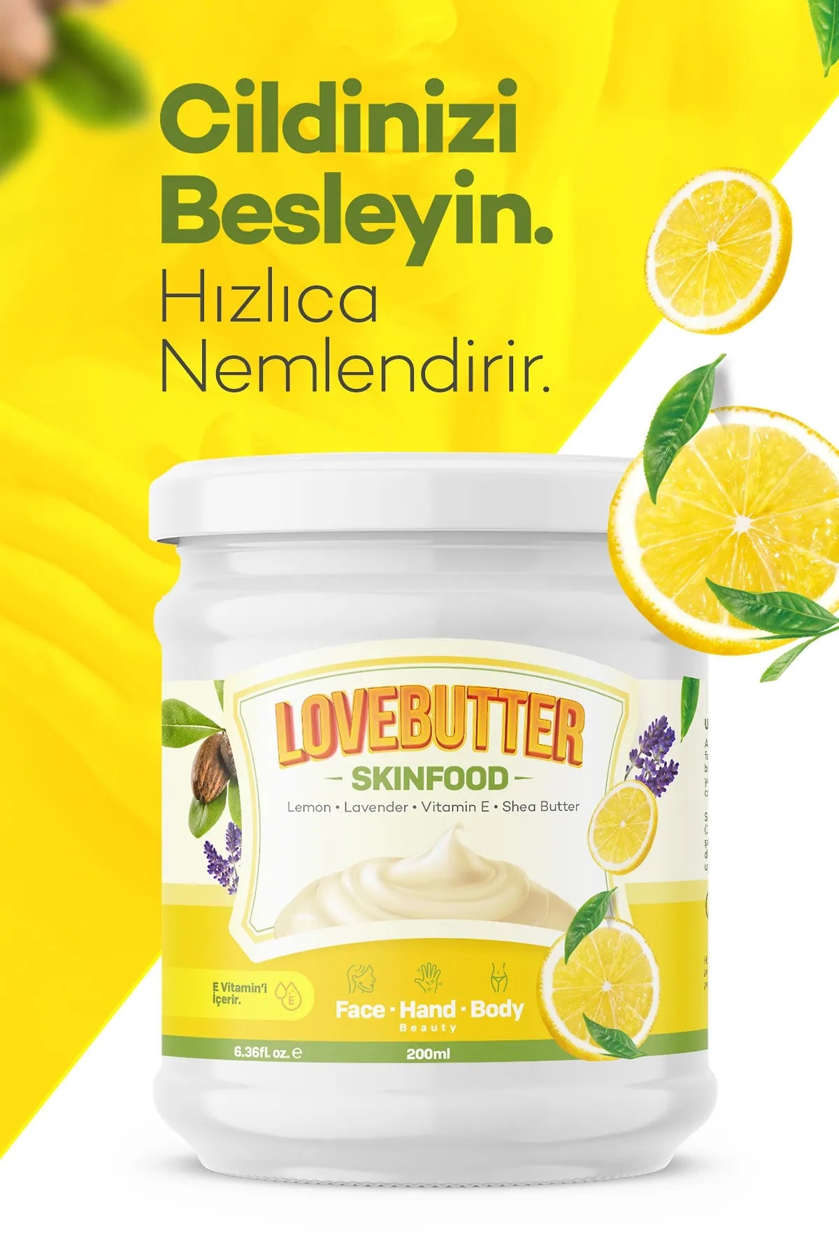 LOVE BUTTER Yüz & El & Vücut Yoğun Nemlendirici Besleyici Krem Skin Food