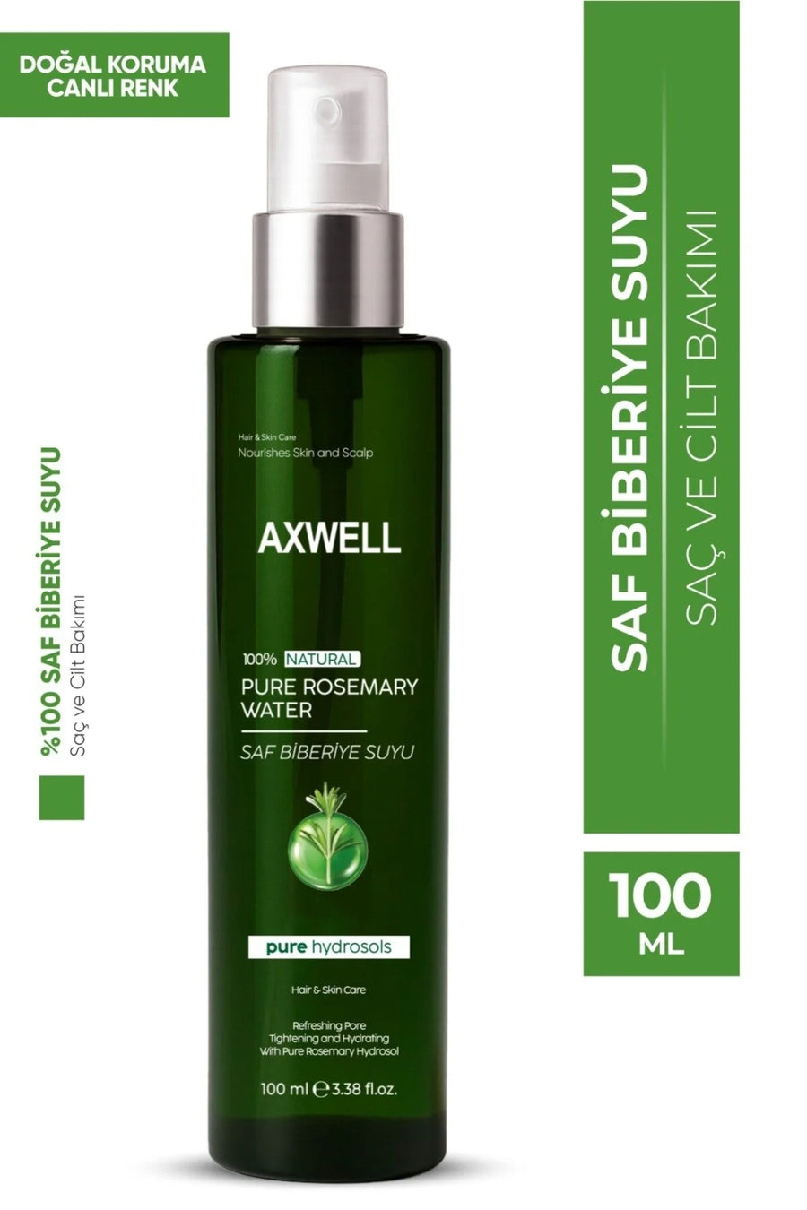 Biberiye Suyu Dökülme Karşıtı ve Saç Uzamasını Destekleyici Saç Toniği %100 Doğal ve Saf 100 ml