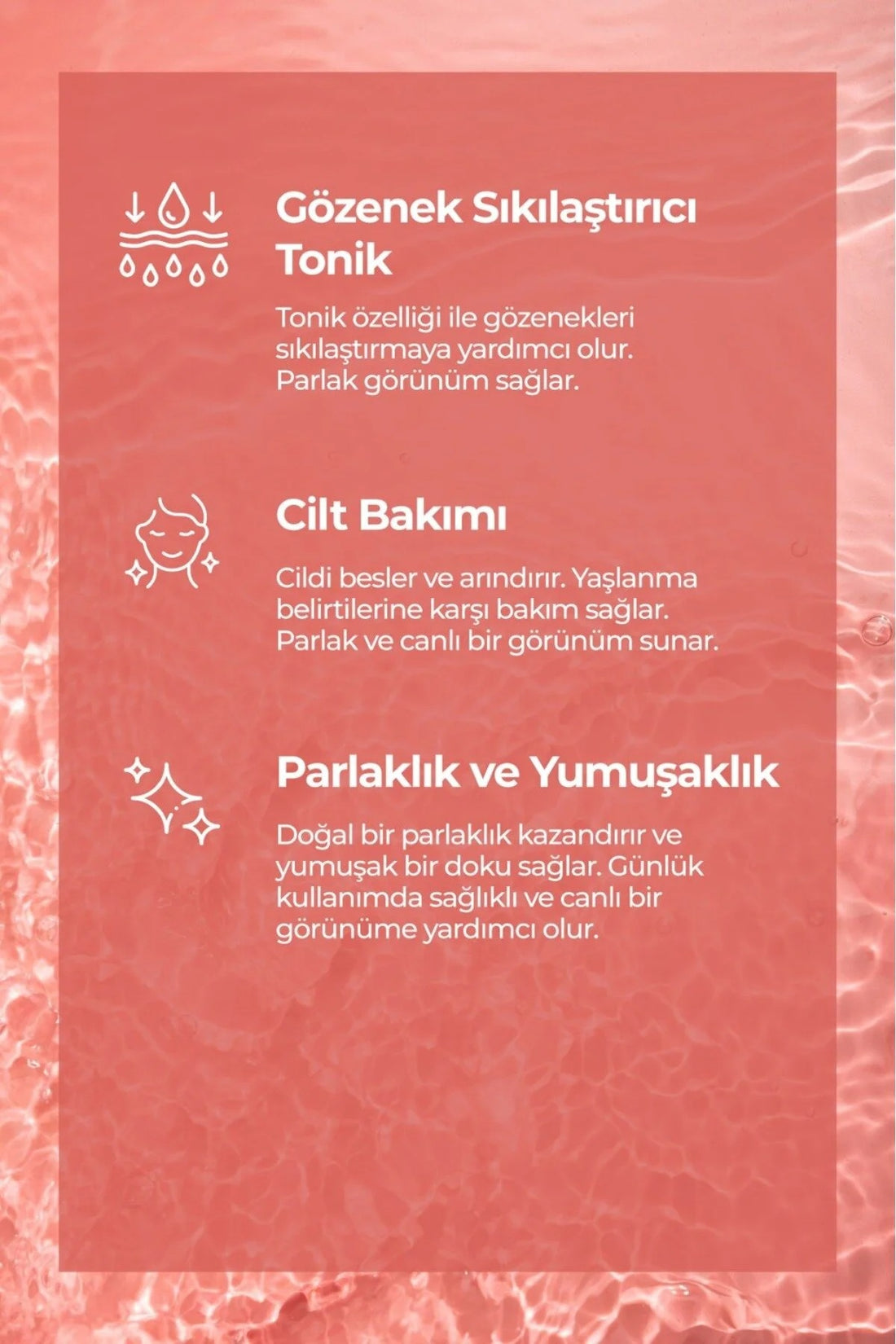 Gül Suyu Gözenek Sıkılaştırıcı Aydınlatıcı Ve Arındırıcı Tonik %100 Doğal Ve Saf 100 ml