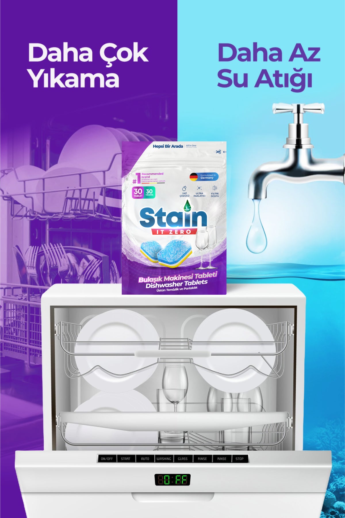 Stain it Zero Bulaşık Tableti 30 Tablet