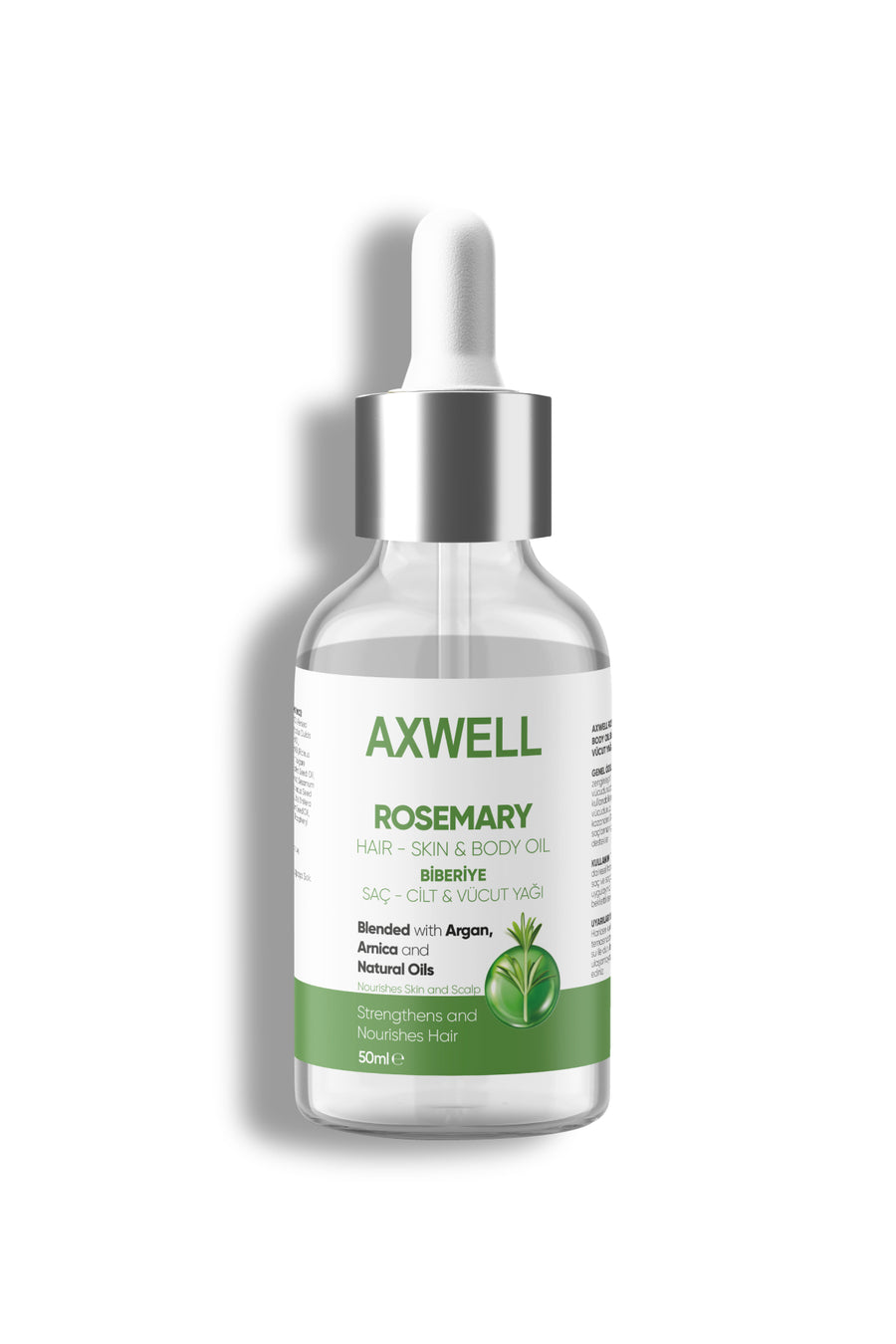 Axwell Biberiye Yağı 50 ml, Cilt, Saç ve Vücut Yağı