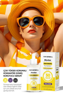 Axwell Bloker 50 SPF Güneş Kremi 50 ml, Cildi Nemlendirir, Suya Dayanıklıdır