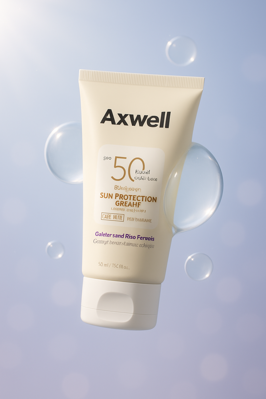 AXWELL Kolajen & Rice Sunscreen Spf50+ Pirinç & Kolajen İçerikli Formül Güneş Kremi 50 ML