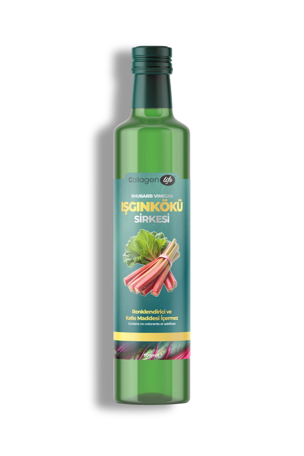 Işkın Kökü Sirkesi Rhubarb Vinegar 500 ml - Doğal Fermantasyon