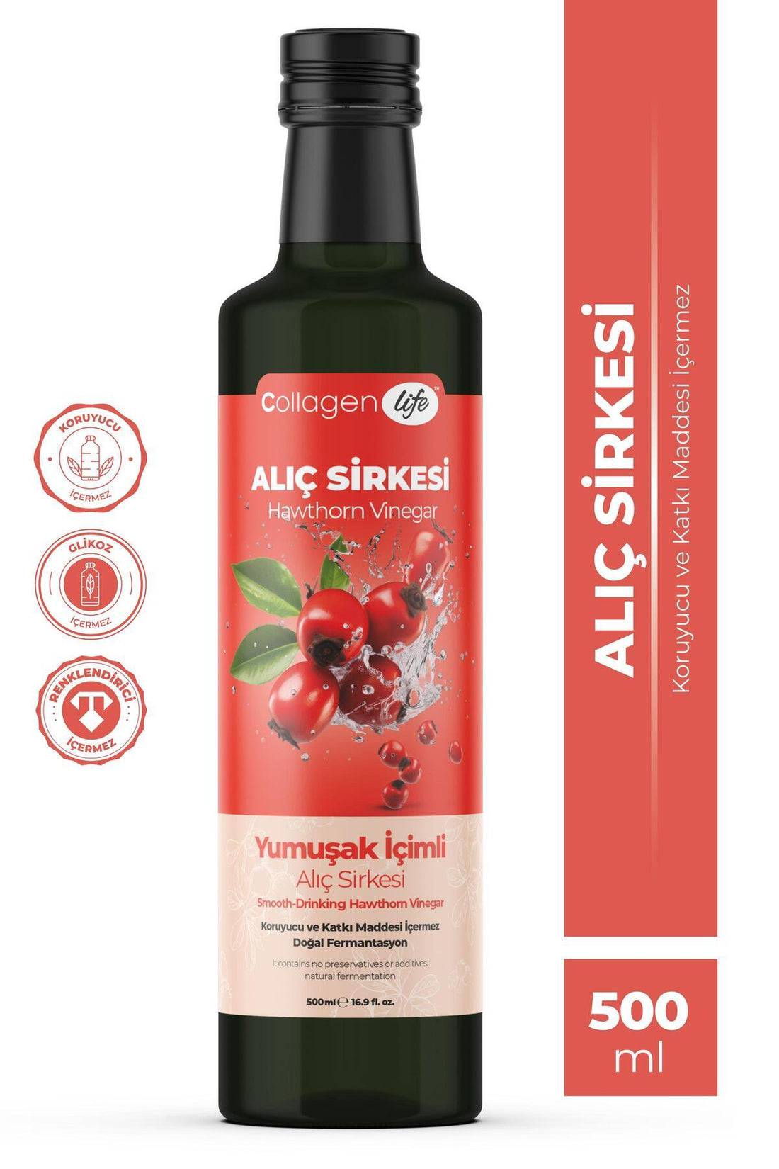 Collagen Life Doğal Fermantasyon Alıç Sirkesi - 500 ml
