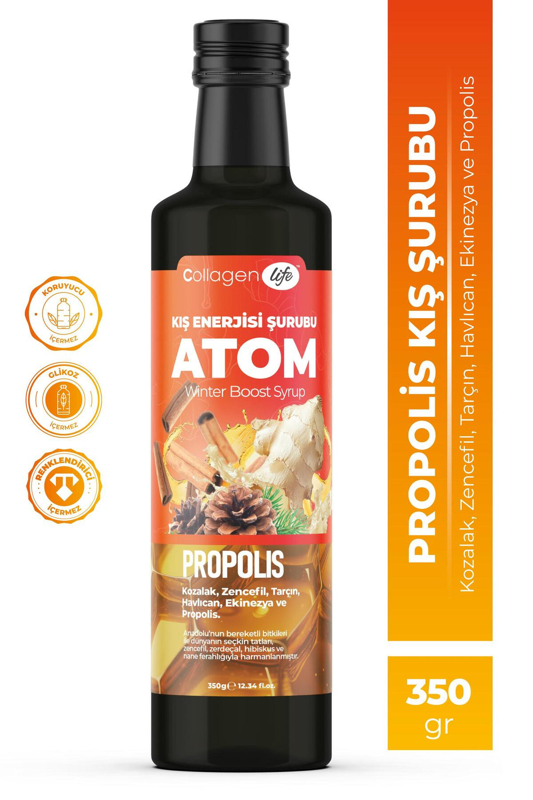 Collagen Life Atom Kış Enerjisi Şurubu - 350 Gr
