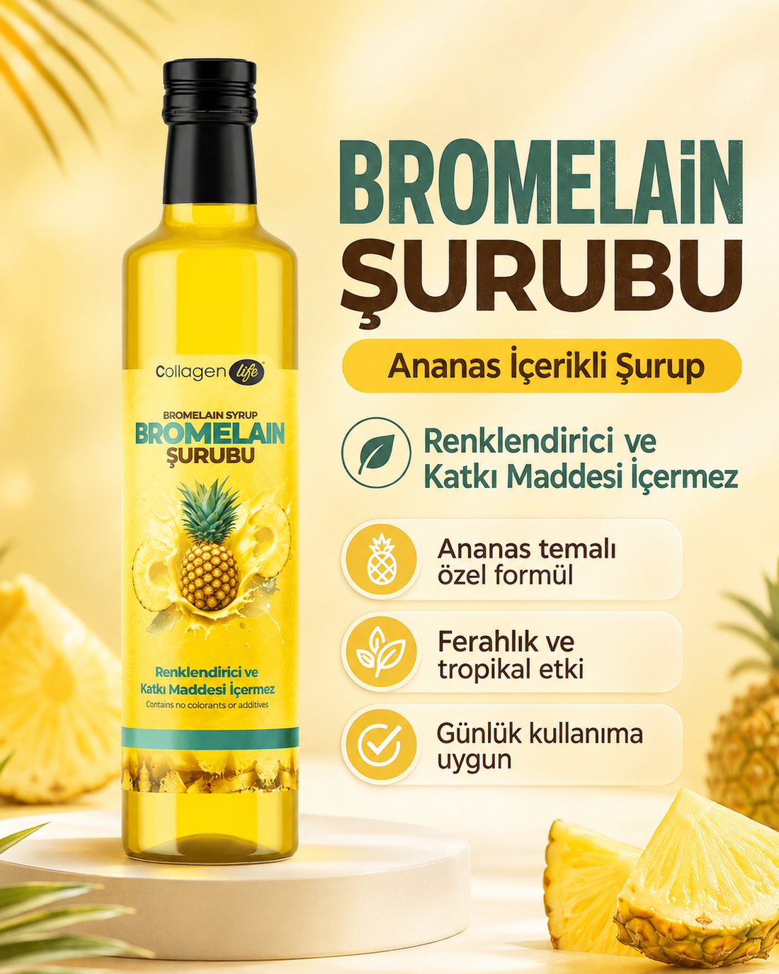 Collagen Life Bromelain Şurubu - 250 Ml