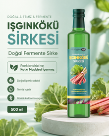 Işkın Kökü Sirkesi Rhubarb Vinegar 500 ml - Doğal Fermantasyon