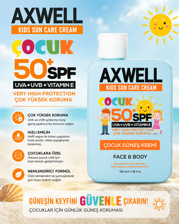 Kids Sun Cream Çocuk Güneş Kremi Çok Yüksek Koruma Spf 50 100ml