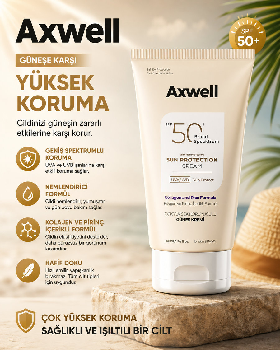 Kolajen & Rice Sunscreen Spf50+ Pirinç & Kolajen İçerikli Formül Güneş Kremi 50 ML