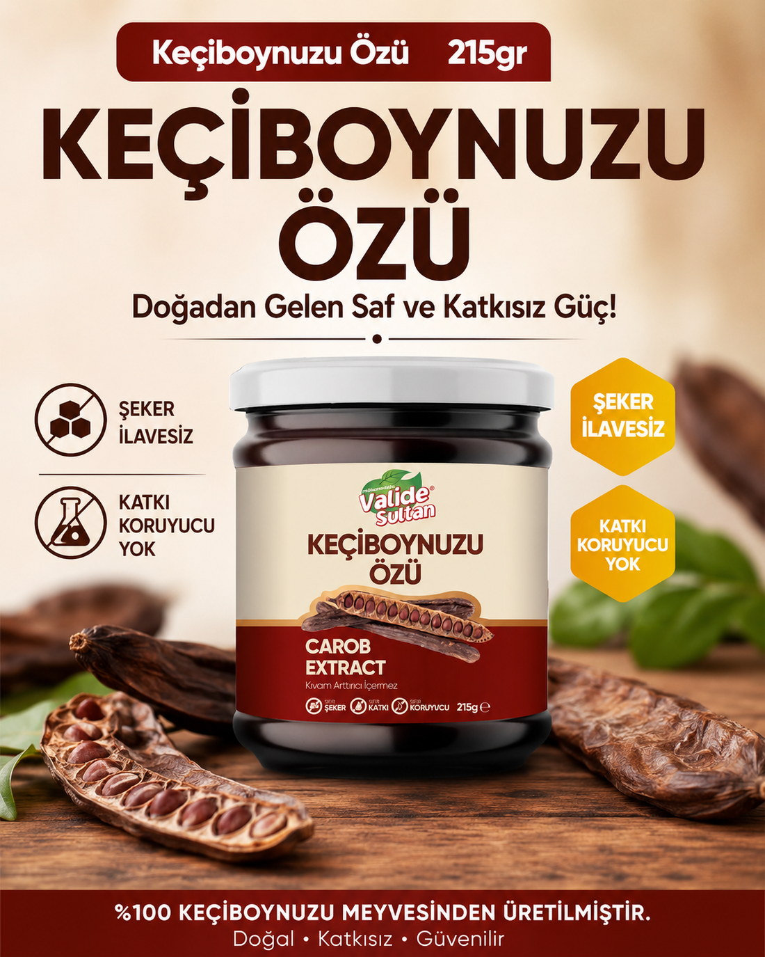 Milleunenuits Valide Sultan Doğal Keçi Boynuzu Pekmezi Özü 215 Gr