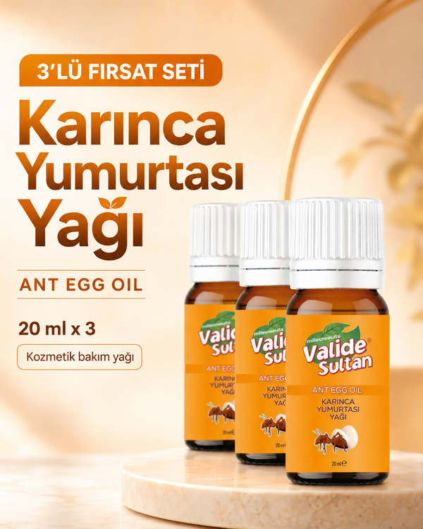 Milleunenuits Valide Sultan Tüy Azaltıcı Karınca Yumurtası Yağı 20 ML 3 Adet