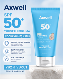 SPF 50+ Yüksek Koruma Yüz Vücut Çocuk Güneş Koruyucu Suya Dayanıklı Tüm Ciltler İçin 50m
