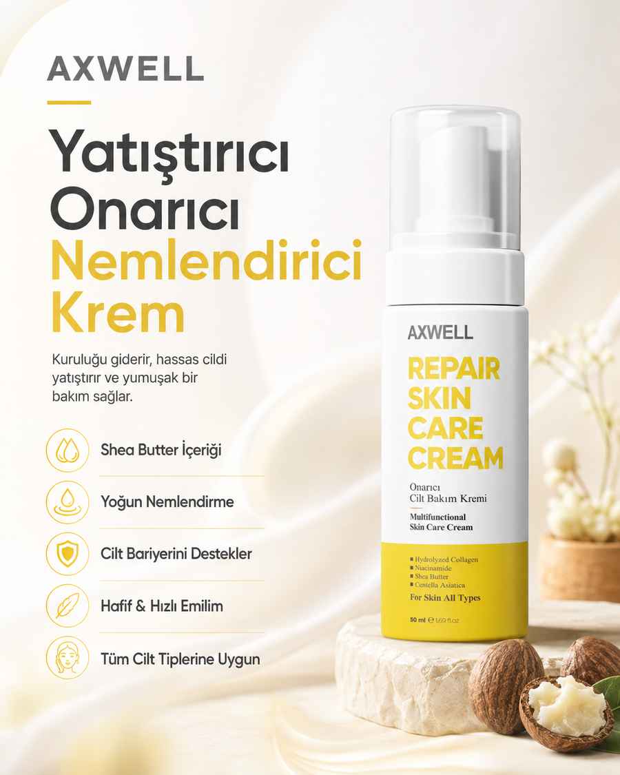Shea Butter İçeren Yatıştırıcı Onarıcı Nemlendirici Krem 50 ml