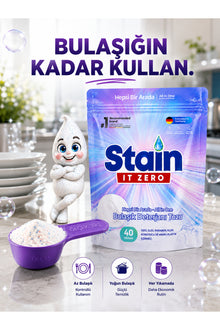Stain İt Zero Hepsi Bir Arada Toz Bulaşık Makinesi Deterjanı 40 Yıkama