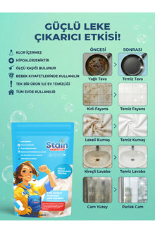 Stain İt Zero Çamaşır & Yüzey İçin Çok Amaçlı Aktif Oksijenli Toz Leke Çıkarıcı ve Beyazlatıcı - 800 gr