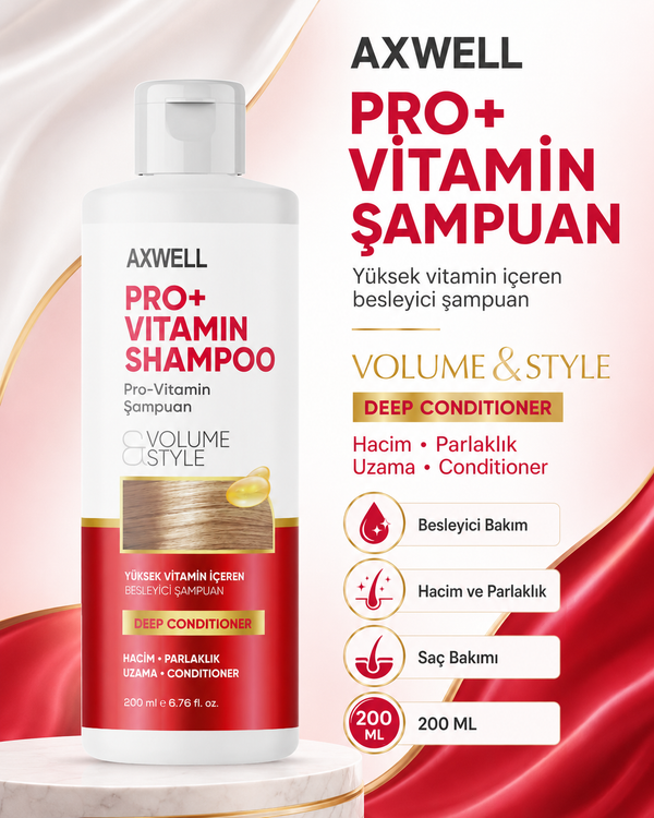 Axwell Pro+ Vitamin Şampuan Volume Style 200 ml