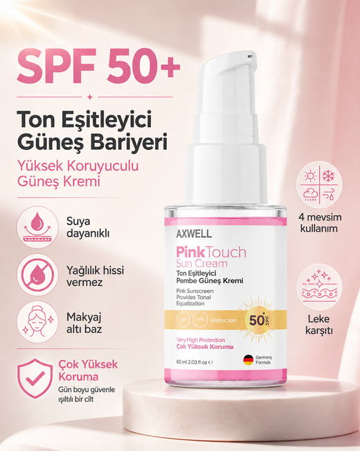 Axwell Pembe Güneş Kremi 60 ml 50 spf