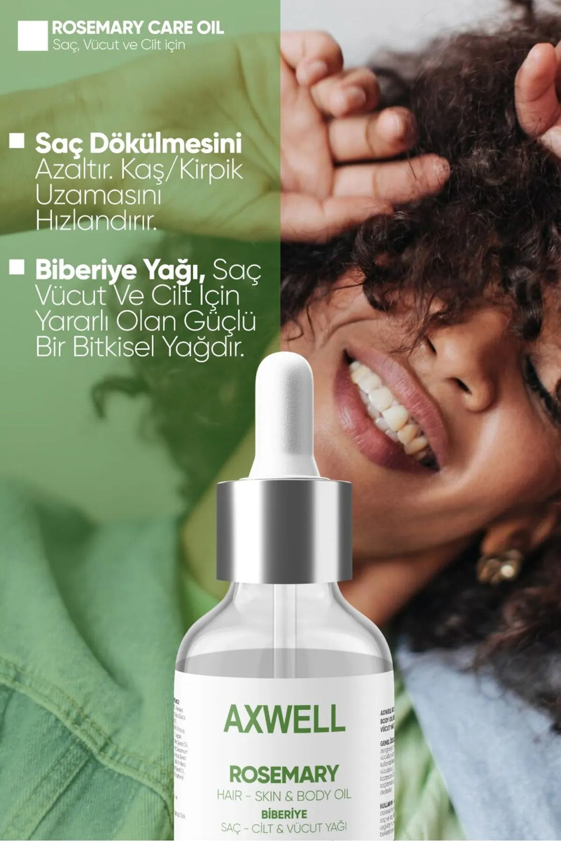Axwell Biberiye Yağı 50 ml, Cilt, Saç ve Vücut Yağı