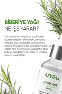 Axwell Biberiye Yağı 50 ml, Cilt, Saç ve Vücut Yağı