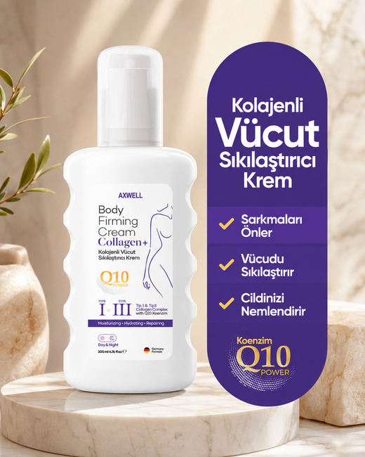 Axwell Kolajen&Q10 Vücut Sıkılaştırıcı Krem 200 ml