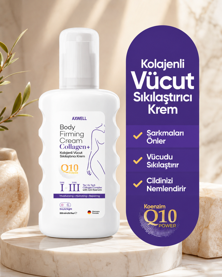 Axwell Kolajen&Q10 Vücut Sıkılaştırıcı Krem 200 ml
