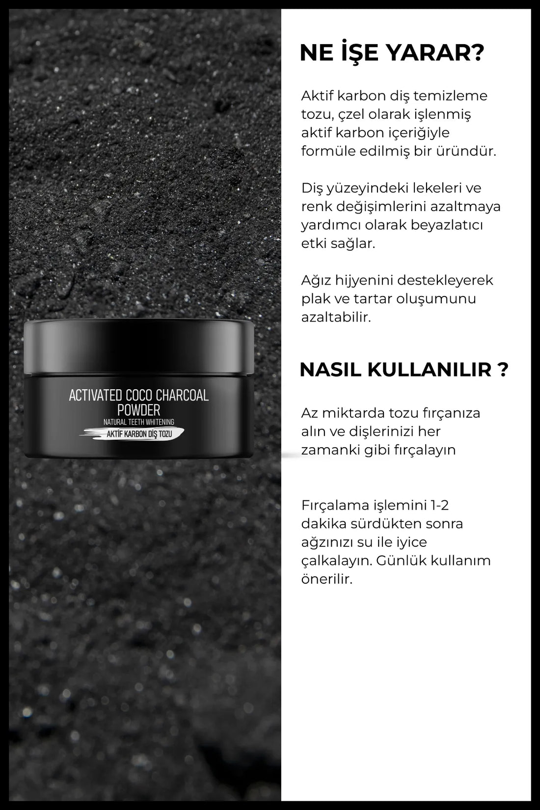 Rc Cosmetics Aktif Karbon Diş Temizleme Tozu 40 gr