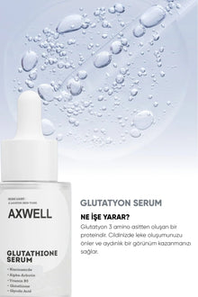 Axwell Glutatyon Serum 30 ml, Cilt Aydınlatıcı, Nemlendirici Etkili, Hassas Ciltlere Uygun