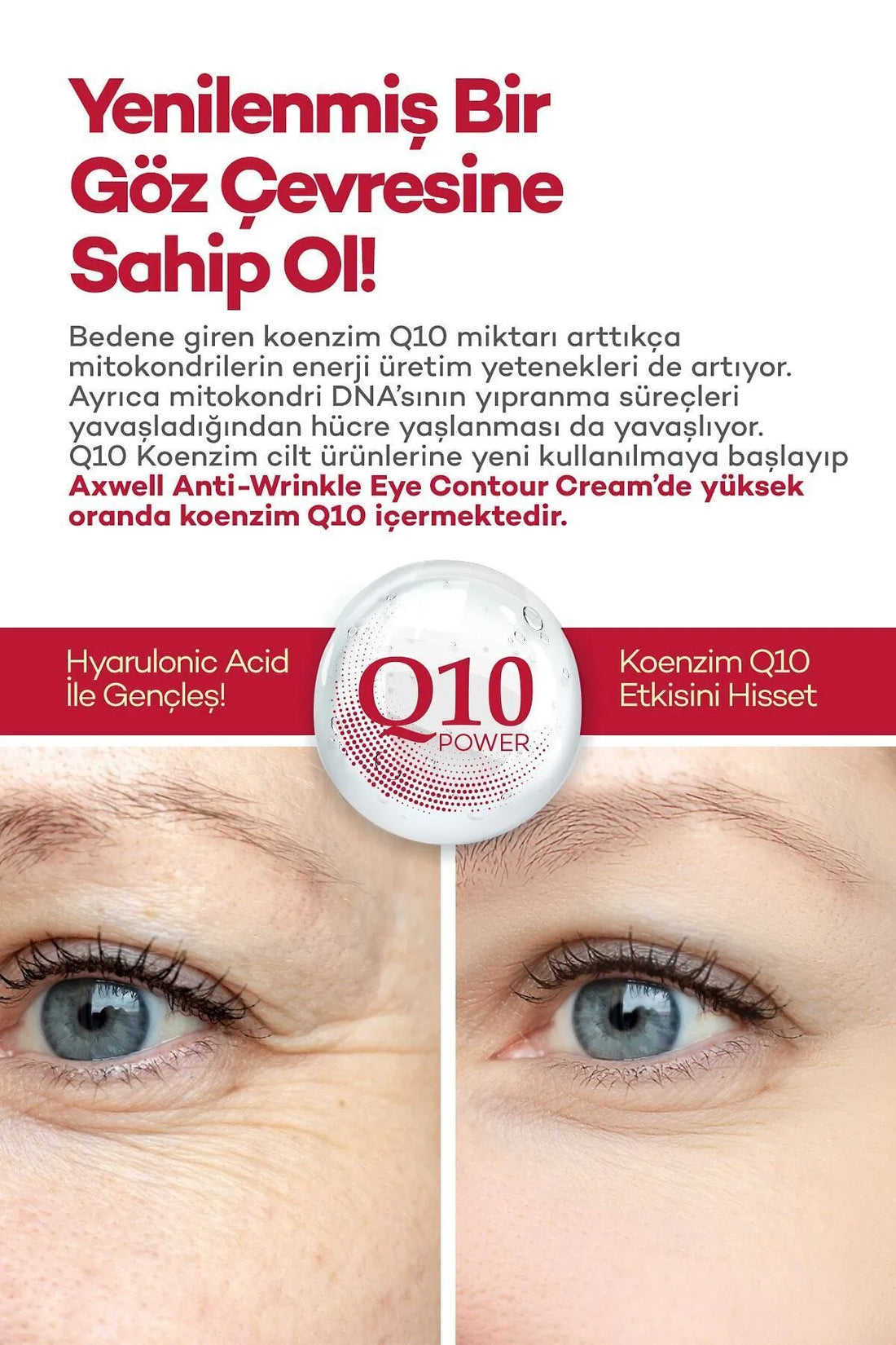 Axwell Q10 Koenzim Göz Çevresi Kremi 60 ml